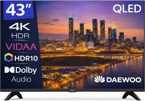 Tv daewoo 43 pulgadas QLED 4K UHD - 43vb56qv - smart tv
