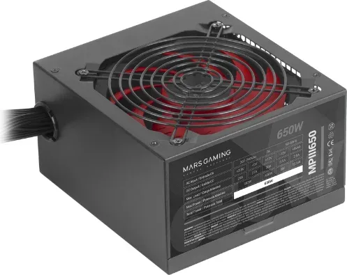 Fuente de Alimentación Mars Gaming MPIII650/ 650W/ Ventilador 12cm