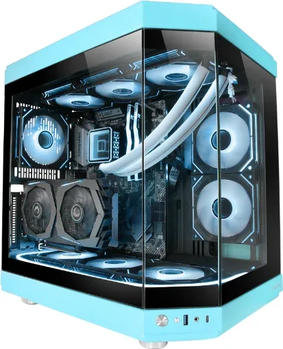 Caja Semitorre Atx Mc3T Azul Mars Gaming
