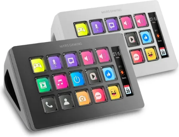 Stream Deck Slim Mars Gaming MSD-ONE/ 15 Teclas LCD/ Negro