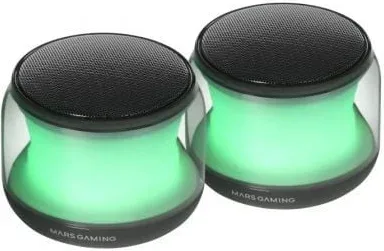 Altavoces con Bluetooth Mars Gaming MS-AURA/ 15W/ 2.0/ Negros
