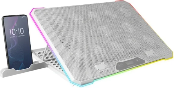 Soporte Refrigerante Mars Gaming MNBC13 para Portátiles hasta 17"/ Iluminación LED