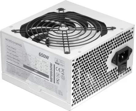 Fuente de Alimentación Mars Gaming MPIII650W/ 650W/ Ventilador 12cm/ Blanca