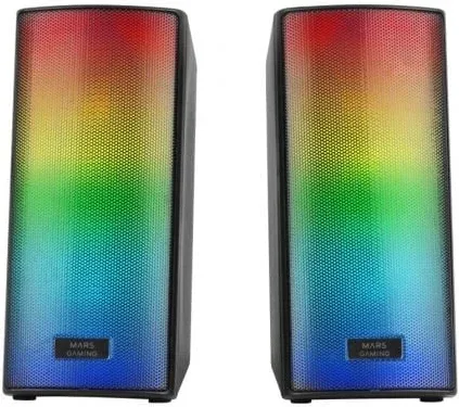 Altavoces con Bluetooth Mars Gaming MSRGB2/ 15W/ 2.0/ Negros
