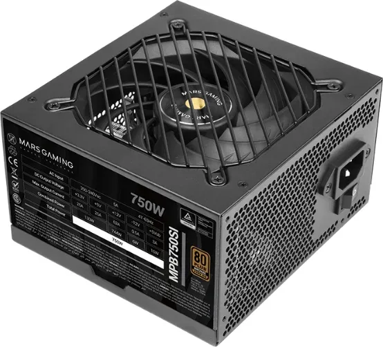 Fuente de Alimentación Mars Gaming MPB750SI/ 750W/ Ventilador 12cm/ 80 Plus Bronze