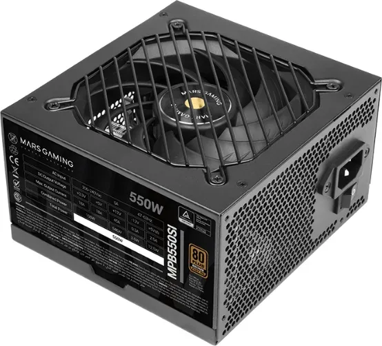 Fuente de Alimentación Mars Gaming MPB550SI/ 550W/ Ventilador 12cm/ 80 Plus Bronze