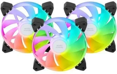 Pack 3 Ventiladores Invertidos Mars Gaming MF-3AR/ 12cm/ ARGB