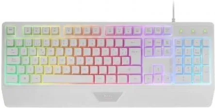 Teclado Gaming SemiMecánico Mars Gaming MK124/ Blanco