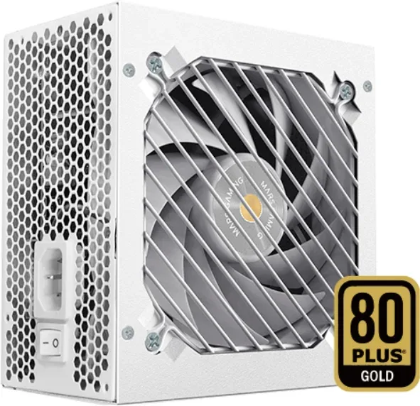 Fuente de Alimentación Mars Gaming MPB1000PSI/ 1000W/ Ventilador 14cm/ ATX 3.1/ PCIe 5.1/ 80 Plus Gold/ Blanca