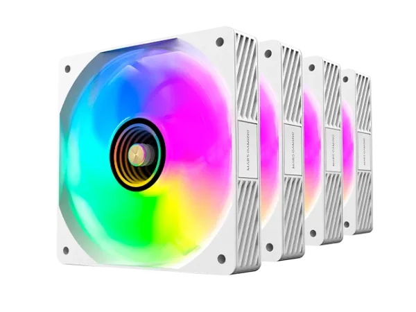 Pack 4 Ventiladores Mars Gaming MF-SI4KIT/ 12cm + HUB + Mando a Distancia/ ARGB/ Blancos