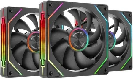 Kit 3 Ventiladores Auxiliar Mf-Linkfinity 2 Negro Mars Gaming