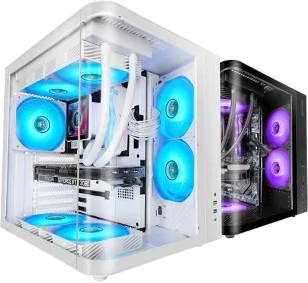 Caja Gaming Semitorre Mars Gaming MC-CURV/ Blanca