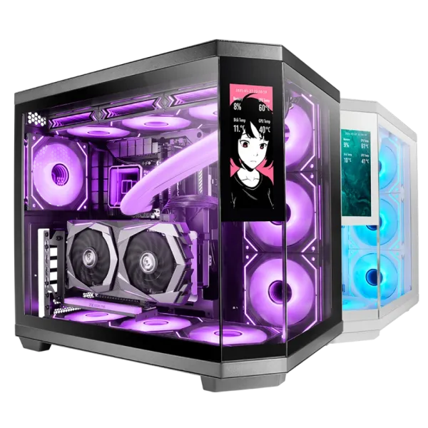 Caja Gaming Semitorre Mars Gaming MC-3TCORELCD/ Blanca