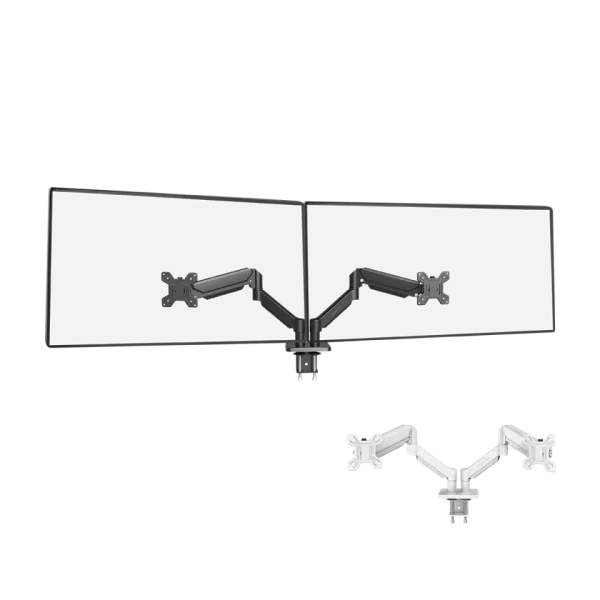 Soporte de Mesa para 2 Monitores Mars Gaming MARM-PRO2/ Giratorio/ Inclinable/ Rotatorio/ hasta 10kg