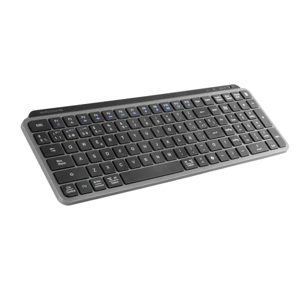 Teclado Compacto Inalámbrico Mars Gaming MK-SILENKEYS/ Negro