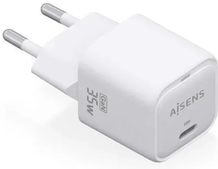 Cargador de Pared GaN Aisens ASCH-35W1P022-W/ 1xUSB Tipo-C/ 35W