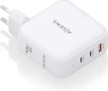 Cargador Aisens Gan 140W 2Xusb-C Pd3.1 Qc4.0 1Xusb-A Qc3.0 Blanco