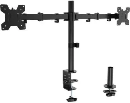 Soporte de Mesa para 2 Monitores Aisens DT32TSR-279/ Giratorio/ Inclinable/ hasta 10kg