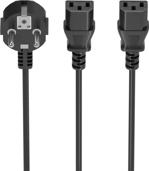 CABLE ALIMENTACION CPU AISENS CEE7/M-2XC13/H NEGRO 1,8mts
