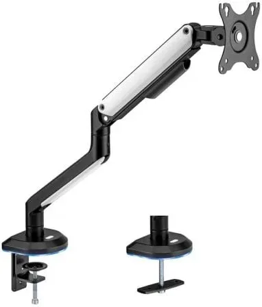 Soporte de Mesa Gaming con Contrapeso para Monitor Aisens DT32TSR-295/ Giratorio/ Inclinable/ hasta 9kg/ con Iluminación RGB