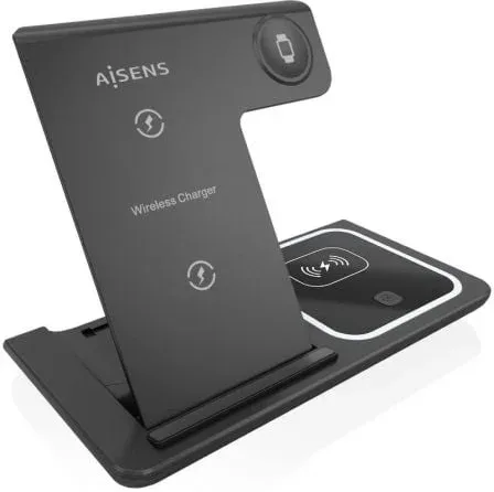 Base de carga Inalámbrica Aisens ASCH-15W3WC043-BK/ 15W
