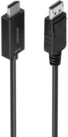 Cable Conversor Aisens A125-0893/ DisplayPort Macho - HDMI 4K Macho/ 1.5m/ Negro