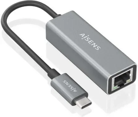 Conversor Aisens Usb3.1 Gen1 USB-C a Ethernet Gigabit Gris 15Cm