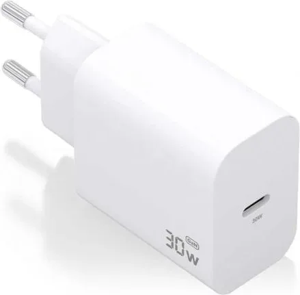 Cargador de Pared GaN Aisens A110-0940/ 1xUSB Tipo-C/ 30W/ Blanco