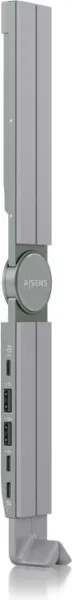 Soporte de Mesa - Docking USB Tipo-C Aisens ASUC-4P021-GR/ 2xUSB/ 1xUSB Tipo-C/ 1xUSB Tipo-C PD/ Gris