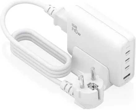 Cargador Sobremesa GaN Aisens ASCH-140W4P055-W/ 3xUSB Tipo-C/ 1xUSB/ 140W