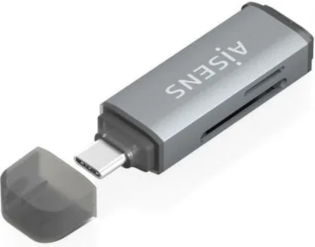 Lector Tarjetas Aisens SD Micro SD Mmc Rs-Mmc Mmc Micro Usbc Gris