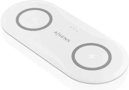 Base de carga Inalámbrica Aisens ASCH-15W2WC059-W/ 15W/ Blanco