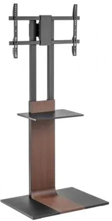 Soporte de Suelo Inclinable/ Giratorio con Bandeja DVD Aisens FT86TSE-401 para TV de 37-86"/ hasta 50kg