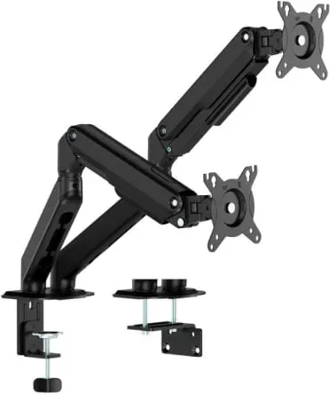 Soporte de Mesa con Contrapeso para 2 Monitores Aisens DT32TSR-451/ Giratorio/ Inclinable/ hasta 9kg