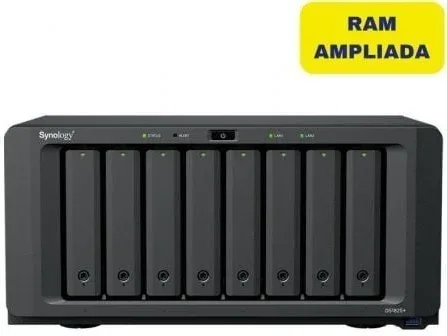 NAS Synology Diskstation DS1825+/ 8 Bahías 3.5"- 2.5"/ 16GB DDR4/ Formato Torre