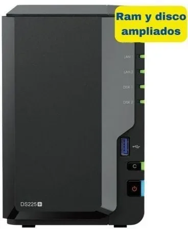 NAS Synology Diskstation DS225+/ 2 Bahías 3.5"- 2.5"/ 6GB DDR4/ 8TB/ Formato Torre