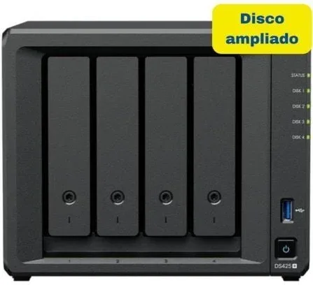 NAS Synology Diskstation DS425+/ 4 Bahías 3.5"- 2.5"/ 2GB DDR4/ 16TB/ Formato Torre