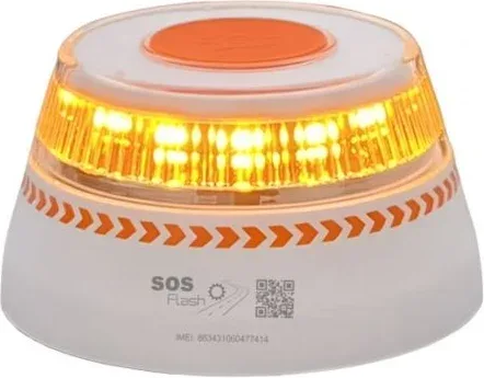 Luz baliza de emergencia para coche SOS Flash V16 Connected IoT BAL/2/ Homologada/ Base Imantada/ Geolocalizable/ Funciona a Pilas