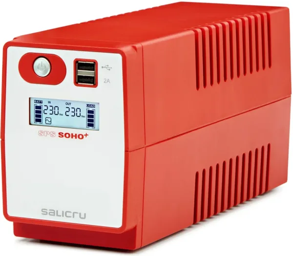 Salicru Sps 650 Soho+ Iec – Sistema de Alimentación Ininterrumpida (Sai/Ups) de 650 Va Line-Interactive y con Doble Cargador USB