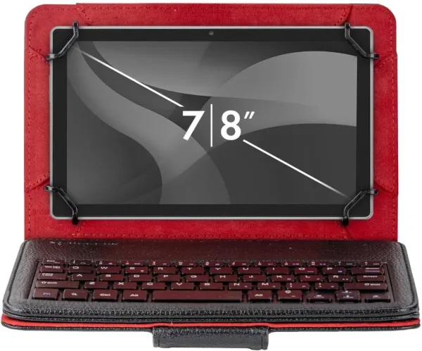 Funda universal phoenix para tablet hasta 8 pulgadas teclado con cable
