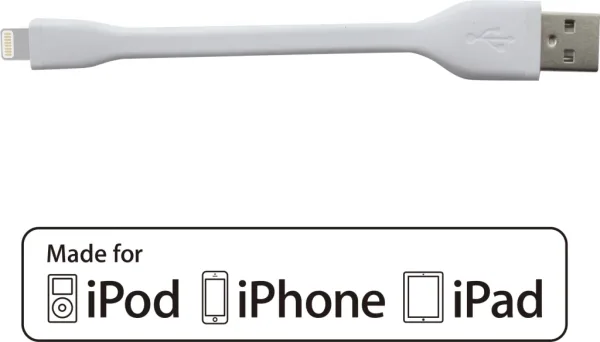 Cable phoenix USB a lightning certificado mfi apple 10 cm