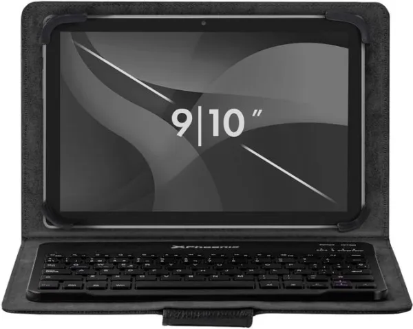 Funda universal phoenix para tablet hasta 10 pulgadas universal teclado Bluetooth negra