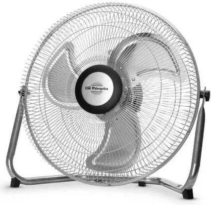 Ventilador de Suelo Orbegozo PW 1240/ 80W/ 3 Aspas 40cm/ 3 velocidades