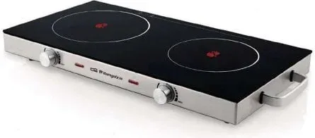 Vitrocerámica Orbegozo PCE6000/ 2 placas 170 y 205mm/ 1000W - 1800W