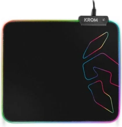 Alfombrilla Krom Knout RGB con Iluminación LED/ 320 x 270 x 3 mm
