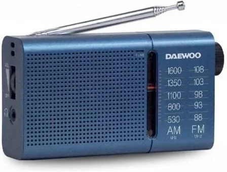Radio Portátil Daewoo DW1036/ a Pilas/ Azul