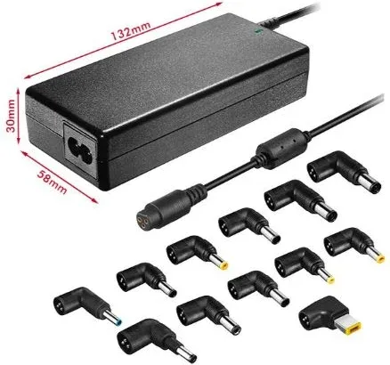 Cargador de Portátil Leotec Home/ 90W/ Automático/ 12 Conectores/ Voltaje 15-20V