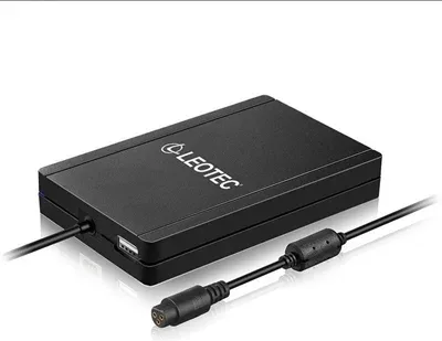 Cargador portatil automatico universal leotec 90w slim hub USB negro