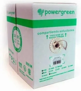 BOBINA DE CABLE PEPEGREEN CAT5e 100M FLEXIBLE