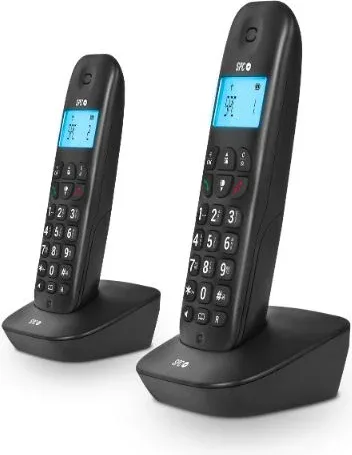Teléfono Inalámbrico SPC Air Pro Duo 7302N/ Pack DUO/ Negro